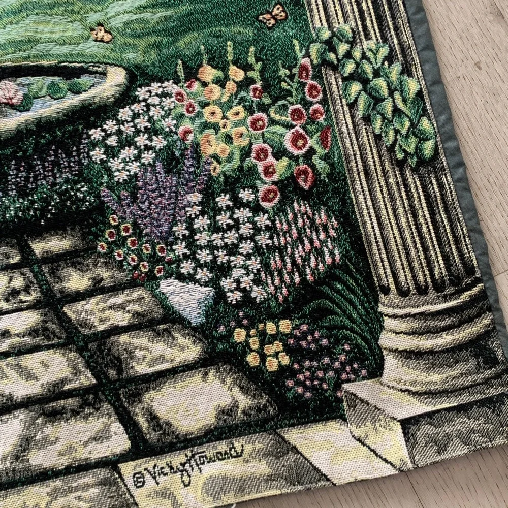 EUROPEAN GARDEN WALLHANGING TAPESTRY‎ BY VICKY HOWARD